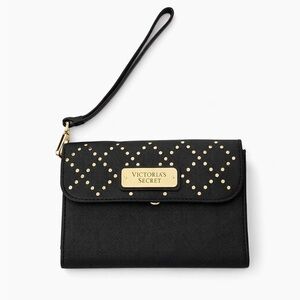 Victoria's Secret Black and Gold wristlet wallet  Clutch